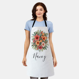 Delantal Floral Kitchen Apron