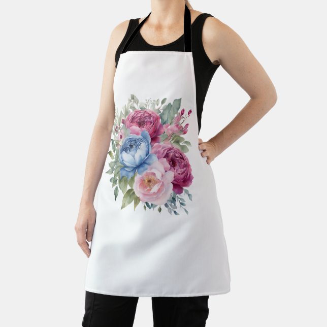 Delantal Floral Kitchen Apron para ella (in situ)