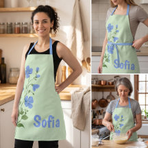 Floral moderno elegante azul Daisy femenino elegan