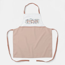 Floral Mom Mother's Day Custom Name Apron