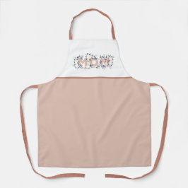 Delantal Floral Mom Mother's Day Custom Name Apron