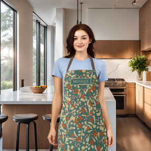 Delantal Floral monogramado