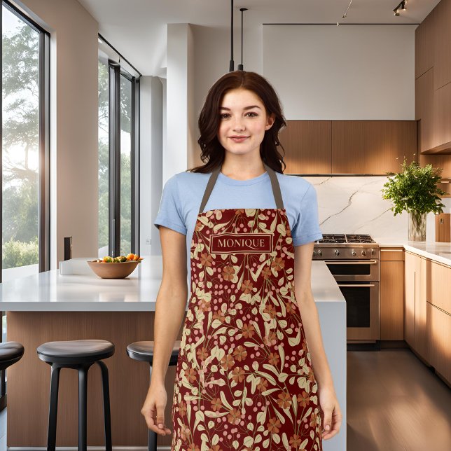 Delantal Floral Monogrammed Apron (Subido por el creador)