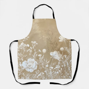 Delantal Floral natural