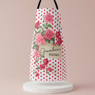 Delantal Floral Personalizada de la Cocina de la Abuela