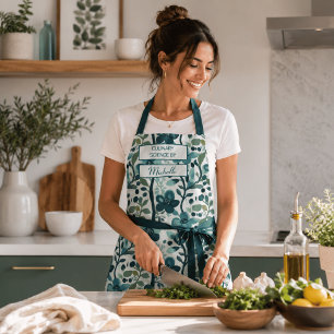 Delantal Floral Personalizado – Ciencia Culinaria