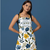 Delantal floral personalizado – Ciencia culinaria