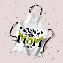 Delantal Floral Personalizado 'Gracias Mamá'