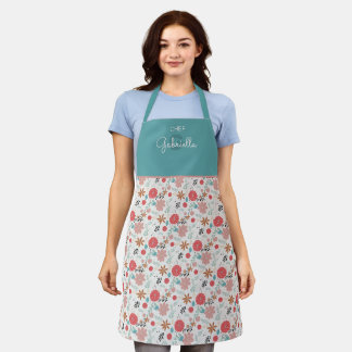 Delantal Floral pintada