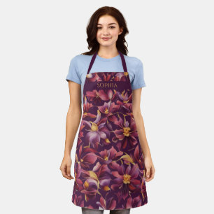 Delantal Floral púrpura