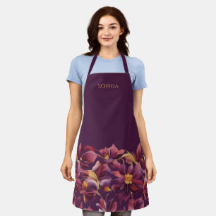 Delantal Floral púrpura