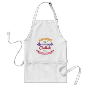 Delantal Floral Quirky La felicidad es un desafío casero