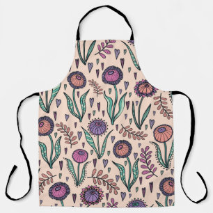 Delantal Floral Retro 60: Patrón de decoración residencial