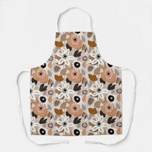 Delantal Floral Retro Apron de Mujeres Modernas de Mediano