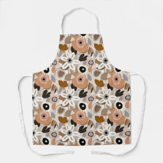 Delantal Floral Retro Apron de Mujeres Modernas de Mediano 