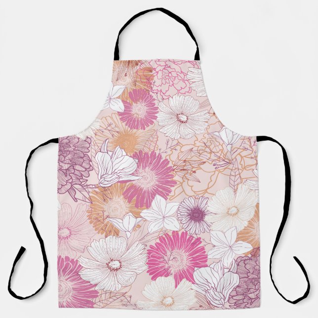Delantal Floral sin costuras  (Anverso)
