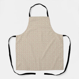 Delantal Floral Utilitario Nostálgico Rosa Polvoriento y Sa