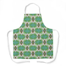 Delantal floral verde total