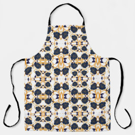 DELANTAL FLORALES AZULES