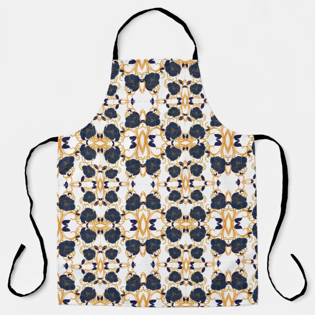 DELANTAL FLORALES AZULES (Anverso)