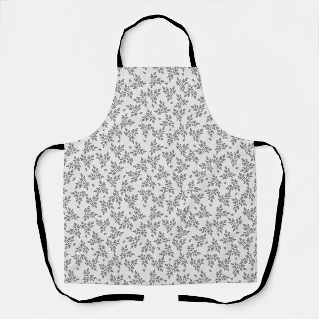 Delantal Florales tontos en gris (Anverso)