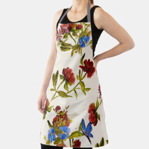 Delantal Florals pintadas con una mano de lujo