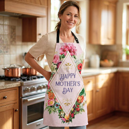 Delantal Florecimiento de Flores de Jardín de Acuarela Vint