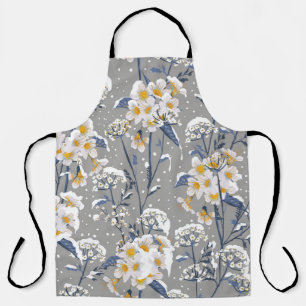 Delantal Florecimiento del Invierno: Delicado Patrón Floral