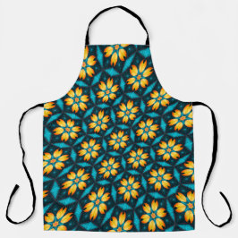 Delantal Flores abstractas amarillas