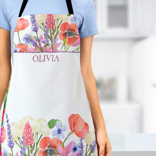 Delantal Flores acuáticas, regalo de hija de cumpleaños Per