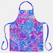 Flores azul violeta y verde anime bonito