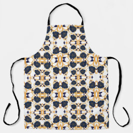 Delantal Flores azules