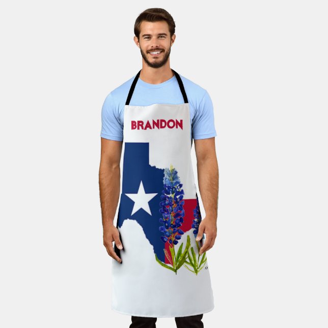 Delantal Flores azules de Bluebonnets Texas (Gastado)