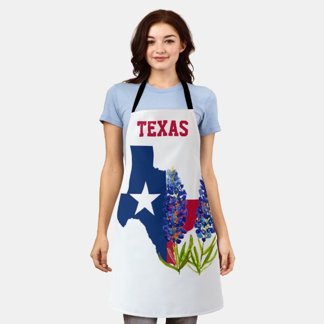Delantal Flores azules de Bluebonnets Texas (Gastado)
