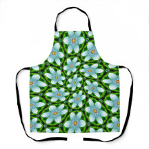 Flores azules y blancas