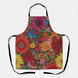 Delantal Flores Coloridas Mixtas