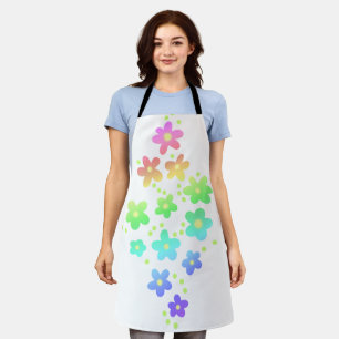 Delantal Flores de arcoiris extravagantes