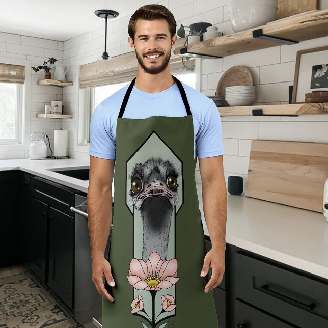 Delantal Flores de avestruz Art Deco Verde (Subido por el creador)