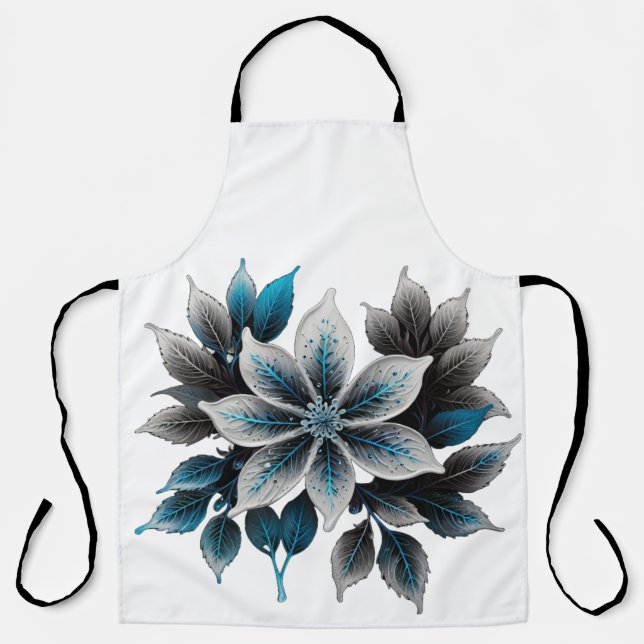 Delantal Flores de bonito y hojas (Anverso)