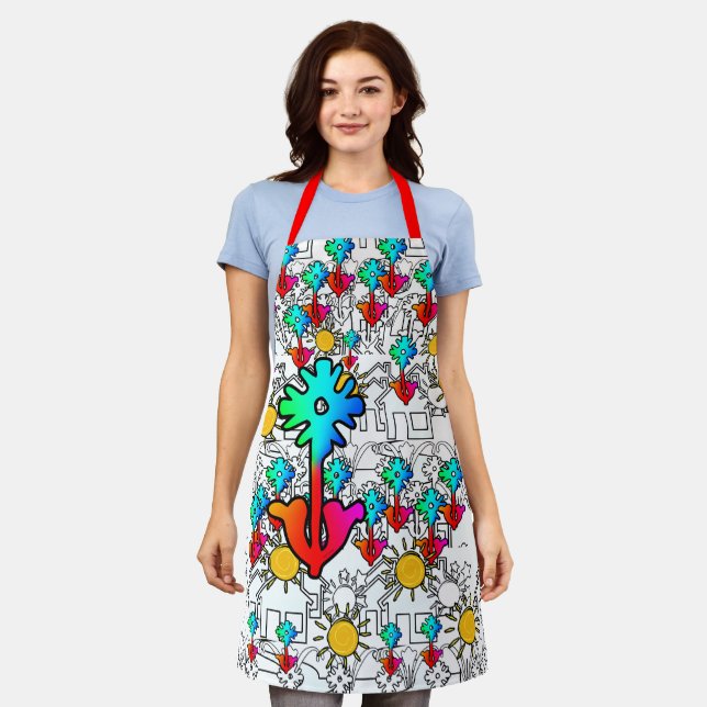 Delantal Flores de Casa Luz del Sol (Gastado)