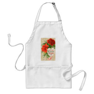 Delantal Flores de Clavel, Mensaje Antiguo del Día de San V