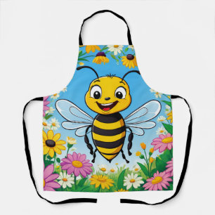Delantal Flores de color de abeja personalizado