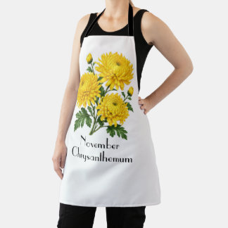 Delantal Flores de crisantemo de noviembre