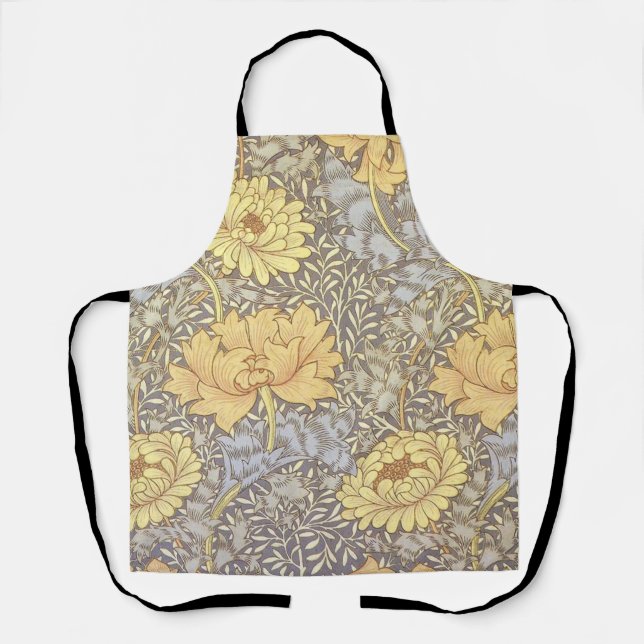 Delantal Flores de crisantemo de William Morris (Anverso)