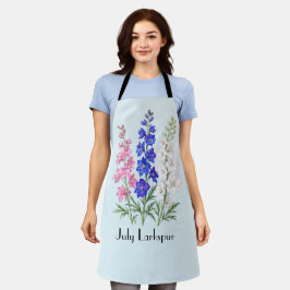 Delantal Flores de Delphinium de Julio