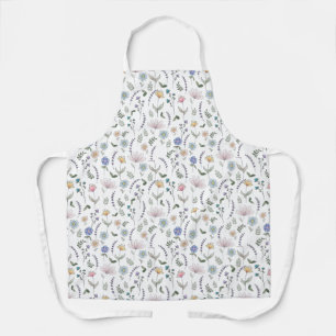 Delantal Flores de doodle acuáticas de primavera