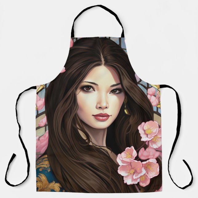 Delantal Flores de elegancia (Anverso)