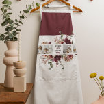 Delantal Flores de fotos de color modernas enmarcan el rega<br><div class="desc">Esta moderna foto de collage muestra hermosas flores dispuestas en un marco burdeos, lo que lo convierte en el regalo perfecto para una madre especial en tu vida. El toque único y personalizado de una foto de collage capta recuerdos y momentos compartidos juntos, lo que hace que sea una manera...</div>