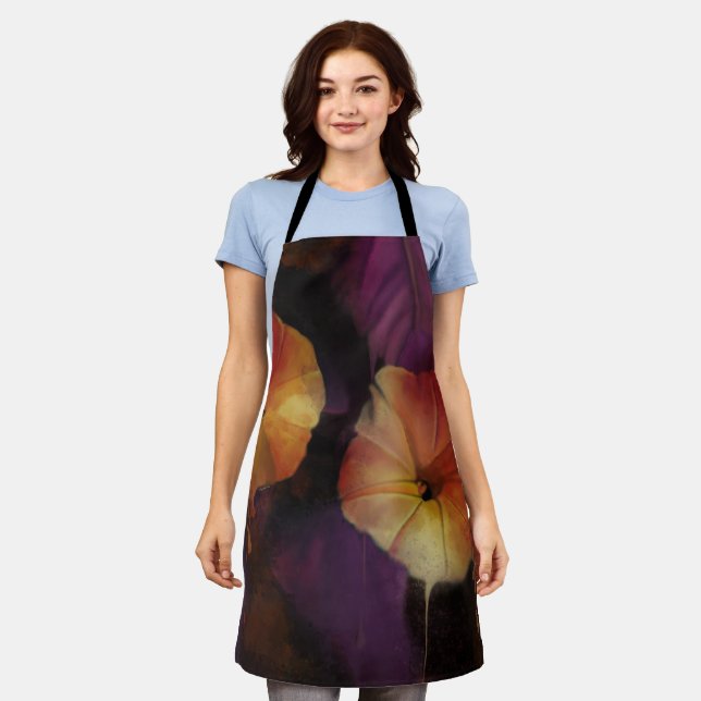 Delantal Flores de gloria matutina (Gastado)