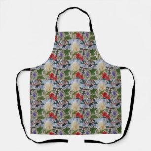 Delantal Flores de invierno y Holly Apron
